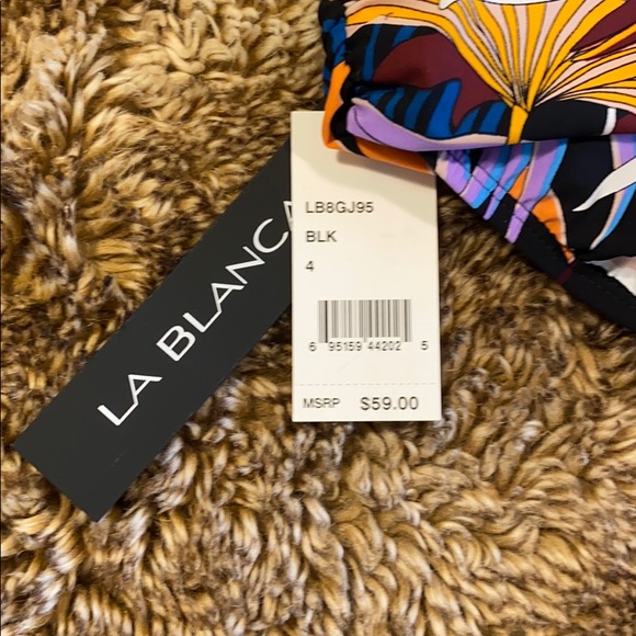 La Blanca shirred band hipster bikini bottom - Picture 3 of 5